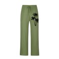 thumbnail image 4 of cllios Cotton Linen Pants for Men Palm Tree Tropical Print Beach Pants Regular Fit Elastic Waisted Drawstring Lounge Trousers with Pockets Lightweight Breathble Beachwear, 4 of 5