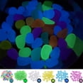 thumbnail image 2 of AMERTEER 100PCS Solar Glow Rocks Luminous Cobblestones Glow in the Dark Luminous Pebbles Solar Powered Glowing Stones, 2 of 10