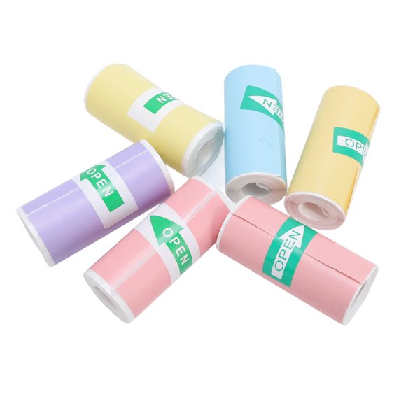 Thermal Paper Roll, Self Adhesive Multi Color Thermal Printing Paper for Photo Note Label