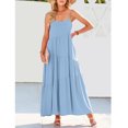 thumbnail image 1 of EGNMCR Robes de Vacances pour Femmes Robe d'Été Décontractée Ample pour Femmes à Bretelles Plage Longue Maxi Robes d'Été pour Femmes, 1 of 6