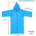 thumbnail image 2 of Imperméable Réutilisable Plus Épais Poncho de Pluie Veste Imperméable pour Enfants Garçon Fille Enfants 2 Pcs Bleu Ciel+jaune, 2 of 4