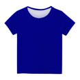 thumbnail image 5 of T-Shirts for Girls Crew Neck Solid Short Sleeve Summer Tops Kids Basic Tees 3-14 Years, 5 of 5