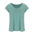 thumbnail image 2 of Birdeem Womens Solid Color Cap Sleeve Blouses T-Shirt Casual Loose Fit Basic Shirts Tank Tops, 2 of 8