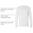 thumbnail image 4 of Hanes T-Shirt à Manches Longues pour Hommes Essentials Lot de 2, m, Blanc, 4 of 8