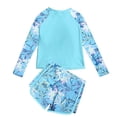 thumbnail image 4 of WEAIXIMIUNG Little Girls Swim Girls Rash Guard Swimsuits 2 Piece Bathing Suit UPF 50+ Summer Swimwear 130, 4 of 5