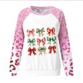 thumbnail image 4 of TIMIFIS Chandail de Noël pour Femmes, Mode d'Hiver, Chandail à Col Rond Imprimé avec Nœud Papillon, Chandail Décontracté à Manches Longues, Chandail à Enfiler, Hauts, Cadeaux pour Femmes pour Noël, 4 of 4