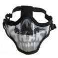 thumbnail image 1 of Masque Protecteur Extérieur en Maille Métallique Tactique Airsoft Camouflage Militaire Demi-Visage en Maille (Noir), 1 of 2