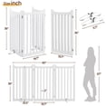 thumbnail image 3 of Yaheetech 3 Panel Freestanding Wooden Pet Puppy Fence with Door, White, 3 of 7