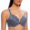thumbnail image 4 of CHUANK Female Racerback Front Closure Unlined Underwire Bra for Women Black 34B, 4 of 4