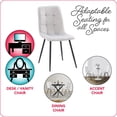 thumbnail image 4 of CorLiving Ezra Modern 5-Piece Round Indoor Dining Table Set for 4 with Velvet Upholstered Chairs, 4 of 9