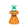 thumbnail image 1 of Robe Fille Costume Citrouille Halloween Farce Friandise Fête 4 Ans, 1 of 6