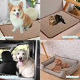 thumbnail image 3 of Dog Self Cooling Mat Pet Washable Summer Cooling Pads Cooling Blanket Hot Weather Sleeping Kennel Mat,Ice Silk Sleep Mat Pad Non-Toxic Breathable Sleep Bed Beach for Large Dogs Cats (Brown) XS, 3 of 7