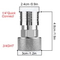 thumbnail image 2 of Garden Hose to Pressure Washer Adapter 3/4 Inch to /4 Inch, ZZkhGO Stainless Steel Quick Connect for High Pressure, Leak Proof Car Wash Accessory with Secure Locking for Patio Home Cleaning, 2 of 2