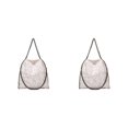 thumbnail image 2 of kurtrusly Functional And Beautiful Bags To Organize Life Classic And Timeless Shoulder Bag white 2Set, 2 of 6