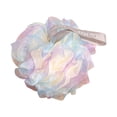 thumbnail image 2 of Éponge de Bain et de Douche / Exfoliant Corporel Bicolore Coloré Doux Qui Ne s'Effiloche Pas / Mousse Moussante Abondante / Boucle de Suspension à Séchage Rapide / Douce pour Peau Sensible / 1 Paquet / 4,7 x 4,7 Po / Pouf de Bain Exfoliant, 2 of 6