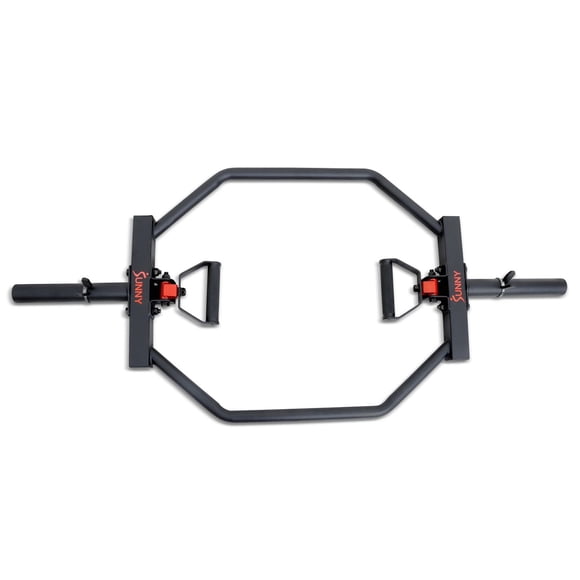Sunny Health & Fitness Olympic Hex Barbell Trap Bar with Swivel Handles - OB-TRAP