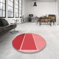 thumbnail image 4 of Ahgly Company Tapis d'Aire Intérieur Lavable à la Machine, Carré, Transitionnel, Rouge, 8 Pieds Carré, 4 of 7