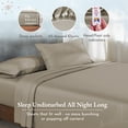 thumbnail image 4 of California Design Den Sheet Sets, Natural 100% Cotton Sheets, Soft Luxury 400 Thread Count Sateen Bedding Sheets Set, Deep Pocket Cooling Sheets, 4 of 8