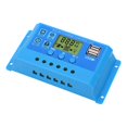 thumbnail image 1 of Solar  Controller PWM LCD Display Parameter Adjustable 2 USB Solar  Regulator Blue 12V 24V   for   Various  Types of  Batteries, 1 of 8