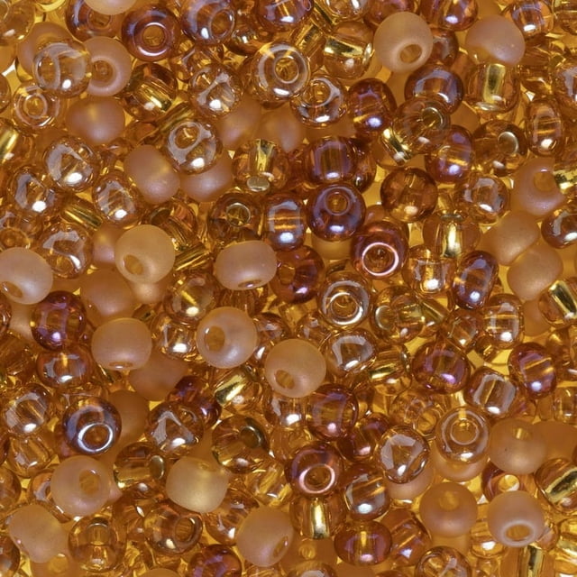 CHOK Perle John Perles de Rocaille en Verre Tchèque 6/0 (23 g) Mélange de Récolte de Café Perle pour Fabrication de Bijoux