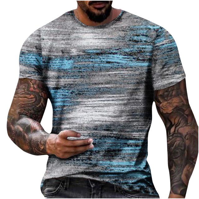 EGNMCR T-Shirts pour Homme T-shirt Homme Non Positionné Imprimé Régulier Loisirs Vacances Sport Manches Courtes Col Rond T-shirt Blouses Cadeaux pour Hommes