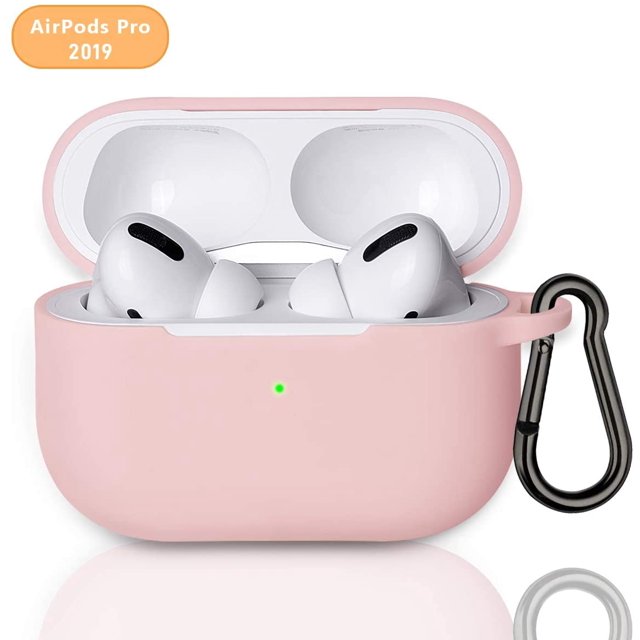 Étui de Protection Airpods Pro, Étui Airpods Pro, Étui en Silicone Ultra Mince Compatible avec Airpods Pro, Prend en Charge la Recharge Sans Fil - Rose Sable