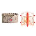 thumbnail image 3 of TISHITA Back Belt Back Pain Lower Air Waist Support Belt Khaki Size XL, 3 of 8