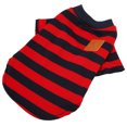 thumbnail image 4 of Dog Striped Pullover 2 Legged Soft Comfortable Breathable Pet T Shirt Clothes for Spring Summer Red Blue M, 4 of 14