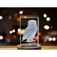 thumbnail image 2 of Wise Owl Crystal Carvings | Exquisite Gems Etched with Nocturnal Raptors, 2 of 5
