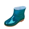 thumbnail image 1 of 2025 Chaussure Ronde Imperméable Mi-Haute à Enfiler Chaussures de Pluie pour Femmes Bout Bas Chaussures de Pluie à Talon Bas pour Femmes Bottines Courtes Boucle Femmes Bottes en Caoutchouc Northerner pour Femmes, 1 of 6