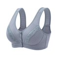 thumbnail image 1 of MIASHUI Bras for Women No Steel Ring Front Close Bra T Back Plus Size Seamless Unlined Bra for Large Bust, 1 of 2