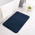 thumbnail image 1 of TopLLC Thick Striped Memory Foam Bath Rugs, Soft Absorbent Velvet Bathroom Mats, Dots On Underside, Machine Washable Bathmat, Carpet Rug Room Décor For Shower Floor, 1 of 5