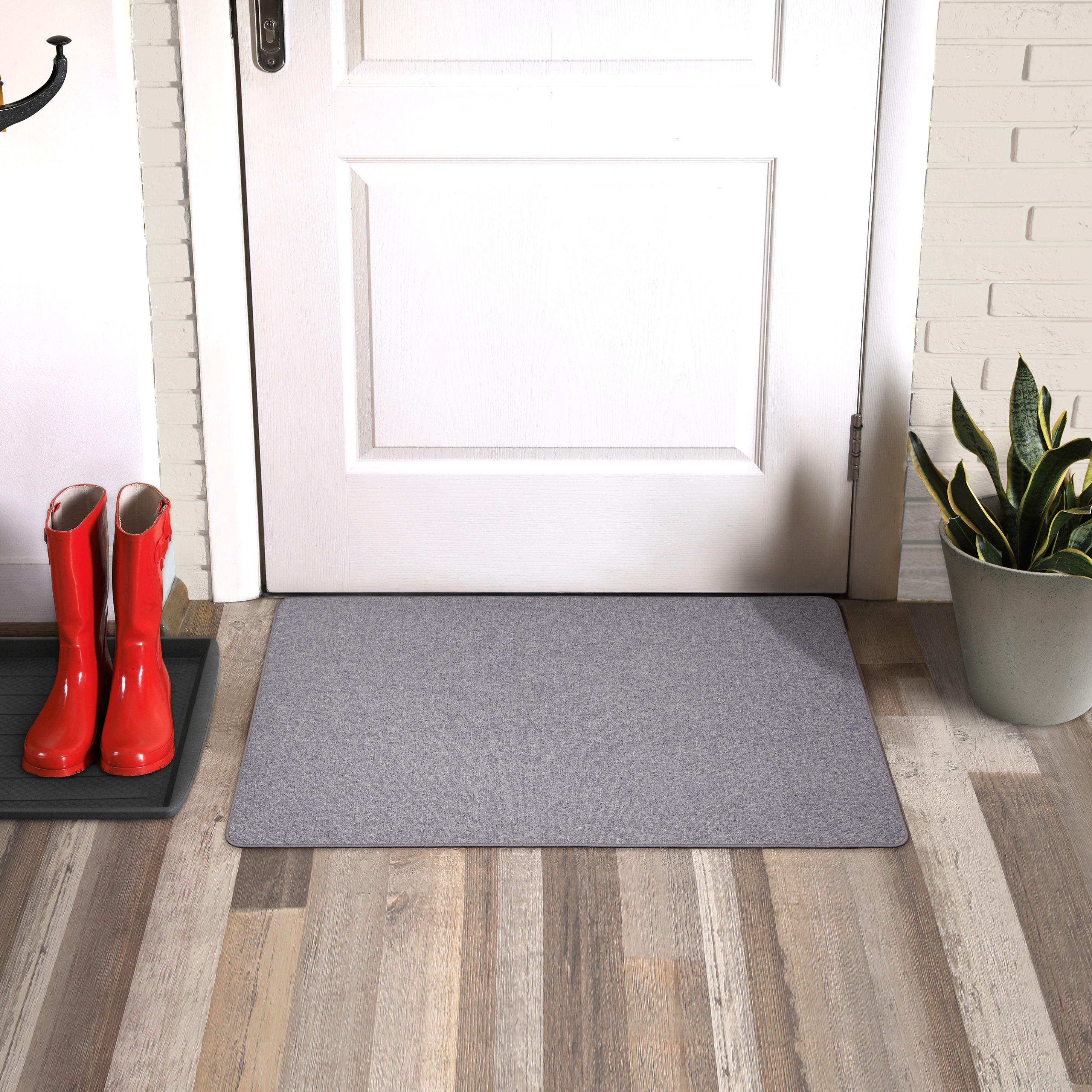 Tapis tissé plat de 3 pi x 4 pi, Wicklow, gris