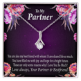 thumbnail image 2 of To My Partner Partner and Bestfriend Alluring Ribbon Necklace Message Card, 2 of 7