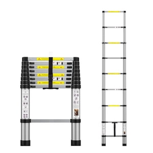 Telescoping Extension Ladder 8.5FT Aluminum Telescopic Ladders with Carry Bag for Outdoor Indoor Use