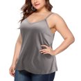 thumbnail image 2 of ohmzyzo Womens Plus Size Tank Tops V Neck Sleeveless Cami Adjustable Spaghetti Strap Camisole Summer Basic Tank Shirts, 2 of 6