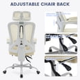 thumbnail image 4 of Ergonomic Mesh Office Chair with Retractable Footrest Executive High Back Computer Desk Chair with Adjustable Headrest & Lumbar Support for Home Office or Bedroom, 4 of 7