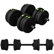 Soozier Adjustable Barbell & Dumbbells Set with Non-slip Handles, 44LBS
