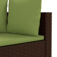 thumbnail image 3 of vidaXL Ensemble de Canapé de Jardin 4 Pcs avec Coussins en Poly Rotin Marron, 3 of 5