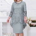 thumbnail image 4 of Robe de Soirée pour Femmes Grande Taille en Dentelle Brodée, Ensemble Deux Pièces, Robe Ajustée au Style, 4 of 5