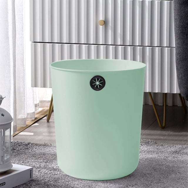 Leutsin Small Trash Can Wastebasket, Garbage Container Basket for Bathrooms, Trash Can with Lid, Detachable Trash Can Household Trash Can with Pressure Ring