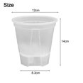 thumbnail image 2 of Flower pot with drainage function for indoor and outdoor (transparent/white), 2 of 8