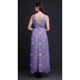 thumbnail image 2 of Bimba Robe Longue à Imprimé Floral pour Femmes, Bretelles Spaghetti, Col en V, Maxi, Tenue de Plage - Petit, 2 of 4
