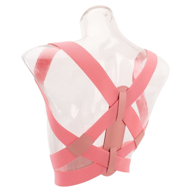 Adjustable Pink Posture Corrector Clavicle Support Double Fixation Back Brace for Men and Women