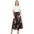 thumbnail image 3 of Phagun Summer Wear Floral Printed Cotton Black Two Layer Reversible Wrap Skirt, 3 of 6