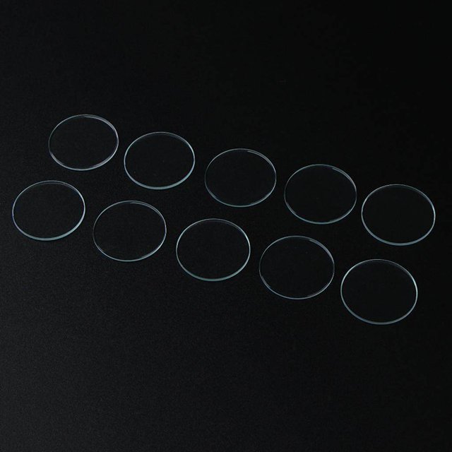 pitrice 10pcs 1mm Thick Clear Flat Mineral Glass Watch Replace Part Watchmaker 18