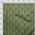 thumbnail image 2 of oneOone Viscose Jersey Fabric Leaves|Bird & Floral Block Decor Fabric Printed BTY 60 Inch Wide, 2 of 5