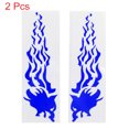 thumbnail image 2 of Unique Bargains 2Pcs Blue Flame Pattern Reflective Sticker Decorative for Motorcycle Car, 2 of 2
