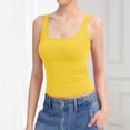 thumbnail image 2 of Débardeur à Encolure Carrée pour Femme Sans Manches à Double Doublure Hauts Basiques Collection Sharp, 2 of 4