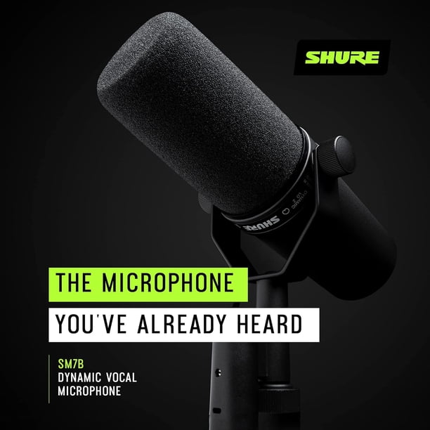 Shure SM7B | Dynamic Vocal/Podcast XLR Microphone - Black - Walmart.ca